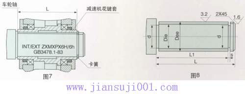 TWC系列軸裝式減速機輸出軸聯接外形安裝尺寸