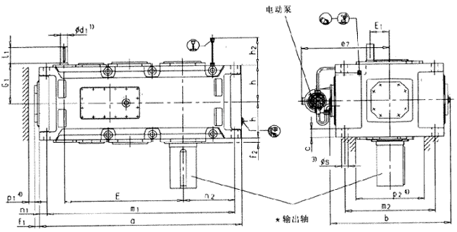 平行軸齒輪箱四級傳動立式安裝(H4.V)